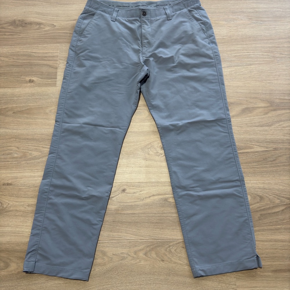 Under Armour Light Gray Chino Pants Classic Straight Fit